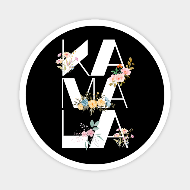 Kamala Harris Vintage Floral Feminine First Female President Magnet by The WYLD Tribe